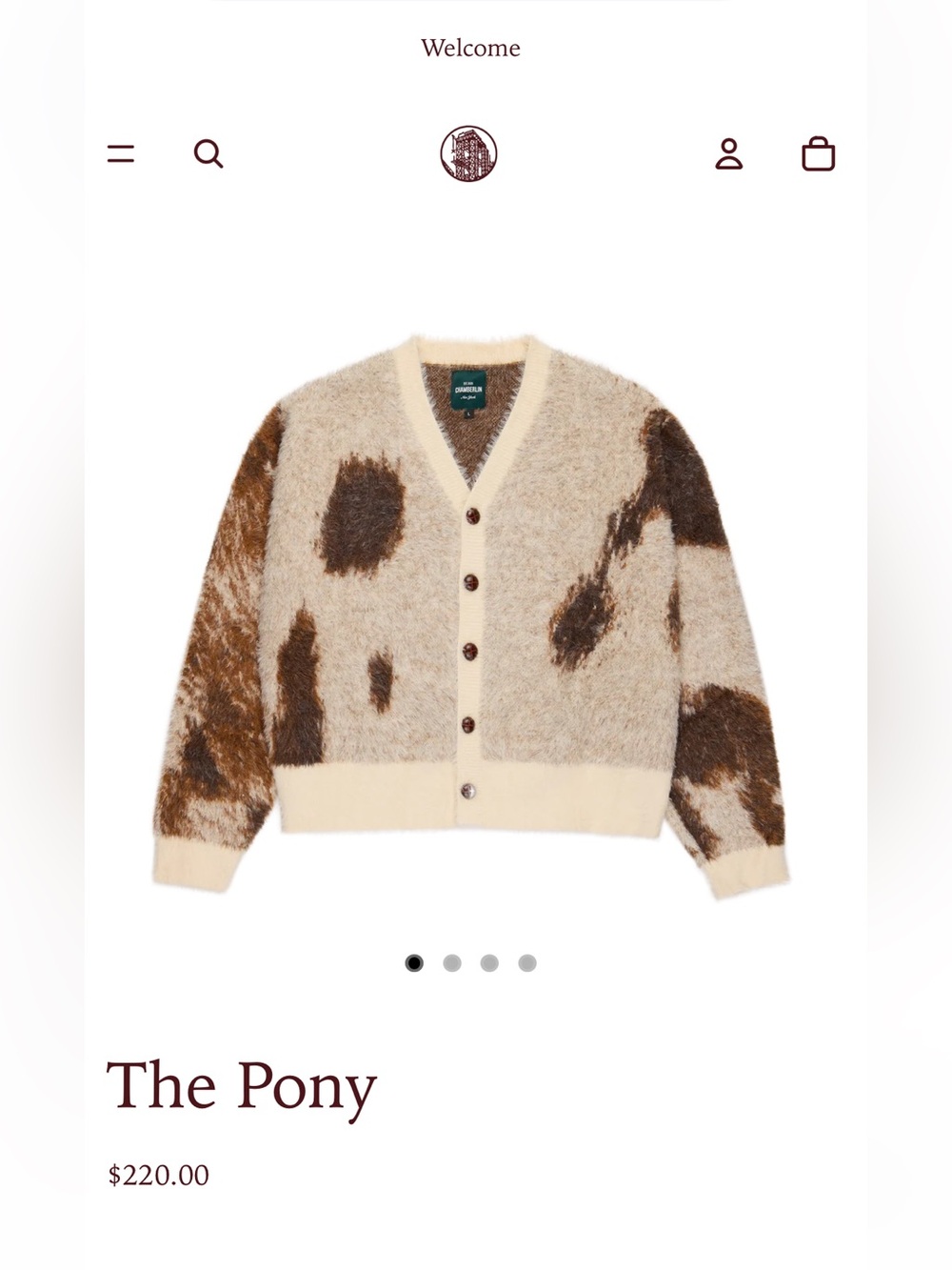 Chamberlain New York Pony Cardigan Sweater XL RARE Sells out fast!! NYC NWOT